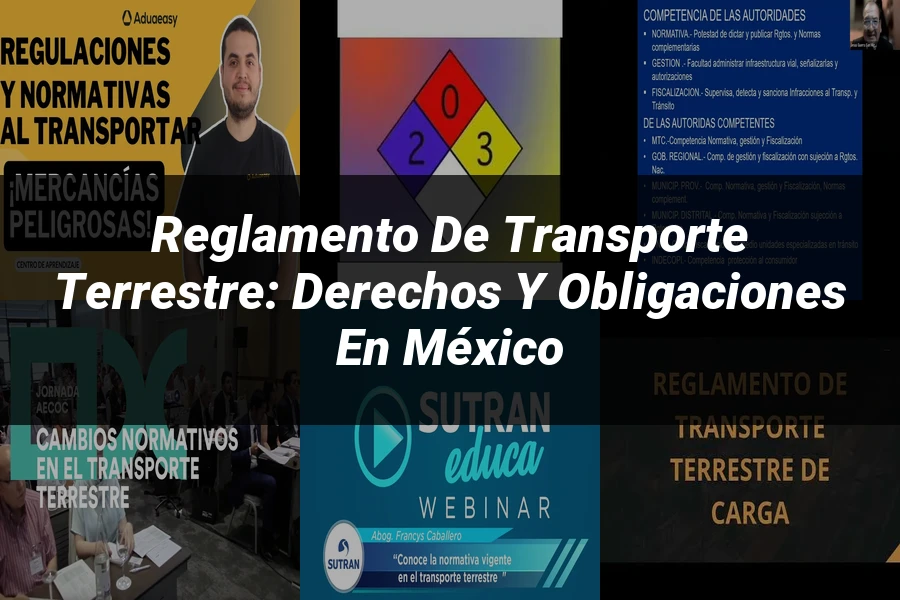 "Reglamento de Transporte Terrestre: Derechos y Obligaciones en México"