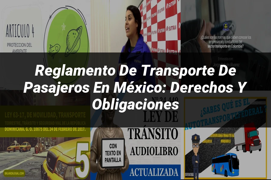 "Reglamento de Transporte de Pasajeros en México: Derechos y Obligaciones"
