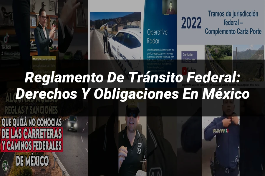 "Reglamento de tránsito federal: derechos y obligaciones en México"