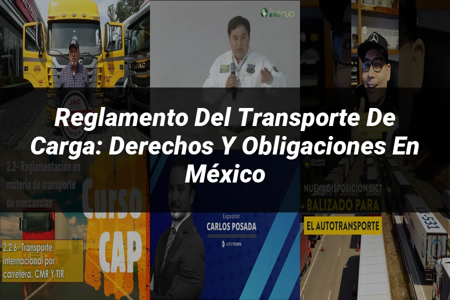 "Reglamento del transporte de carga: derechos y obligaciones en México"