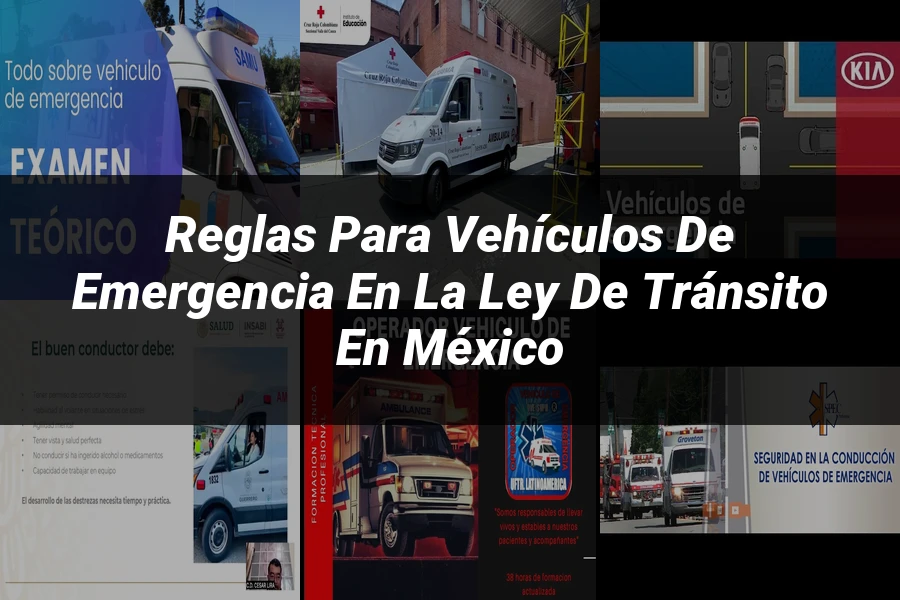 "Reglas para vehículos de emergencia en la ley de tránsito en México"