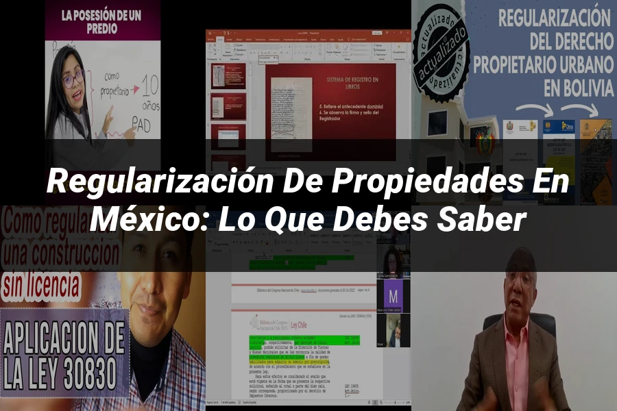 "Regularización de Propiedades en México: Lo Que Debes Saber"
