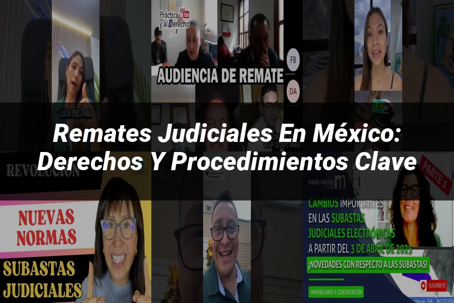 "Remates Judiciales en México: Derechos y Procedimientos Clave"