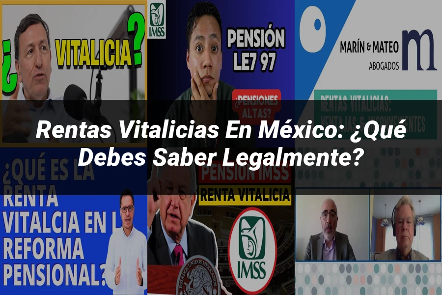 "Rentas Vitalicias en México: ¿Qué Debes Saber Legalmente?"
