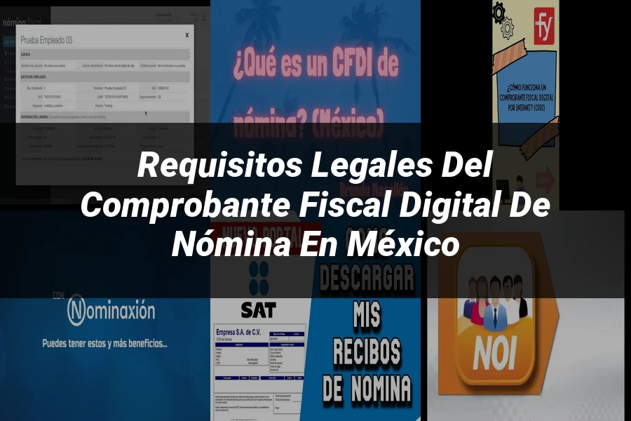 "Requisitos Legales del Comprobante Fiscal Digital de Nómina en México"