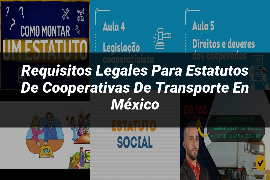 "Requisitos Legales para Estatutos de Cooperativas de Transporte en México"