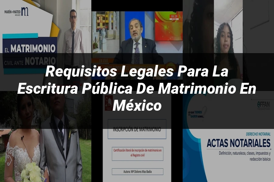 "Requisitos Legales para la Escritura Pública de Matrimonio en México"