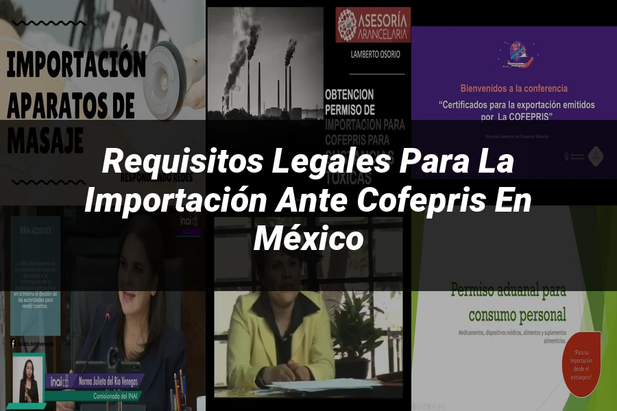 "Requisitos Legales para la Importación ante COFEPRIS en México"