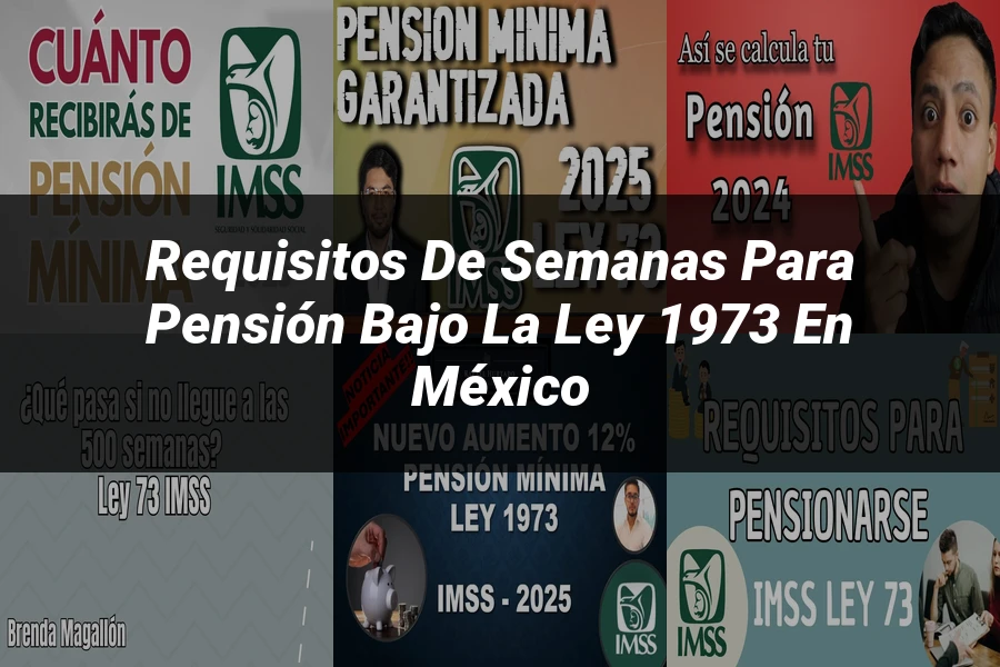 "Requisitos de Semanas para Pensión bajo la Ley 1973 en México"
