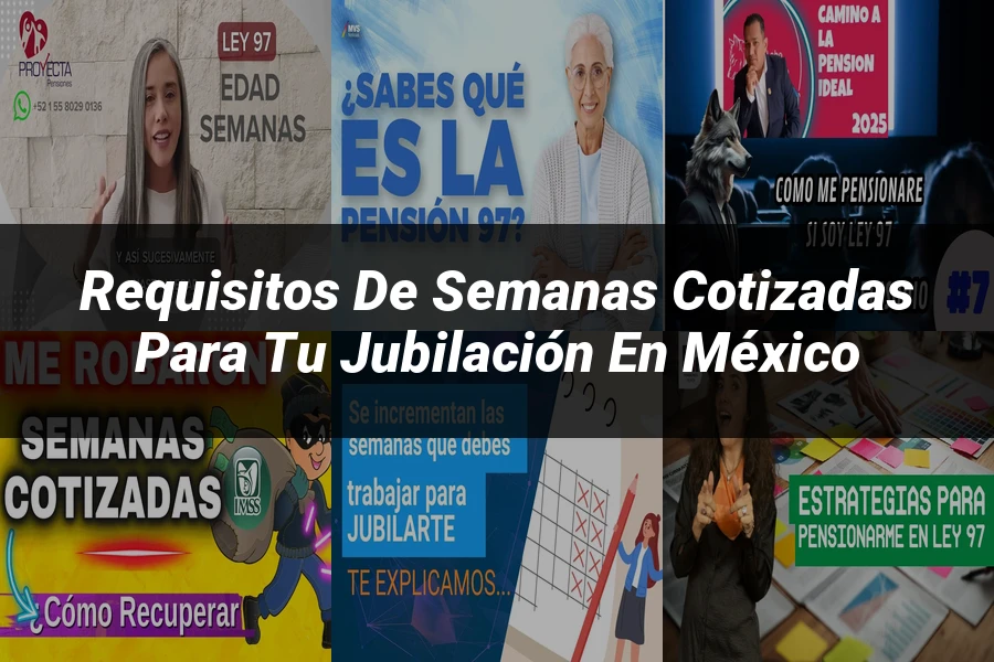 "Requisitos de semanas cotizadas para tu jubilación en México"