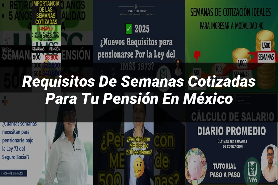 "Requisitos de semanas cotizadas para tu pensión en México"