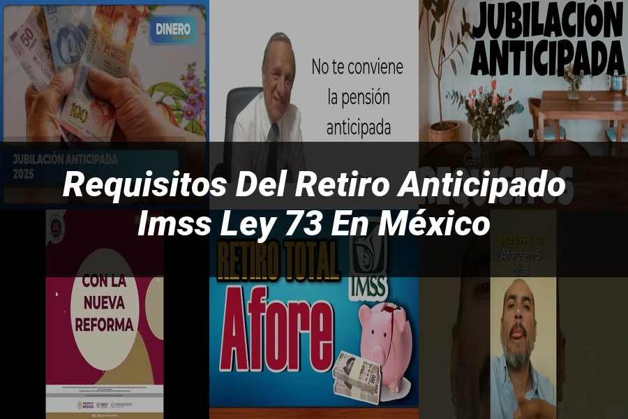 "Requisitos del retiro anticipado IMSS ley 73 en México"