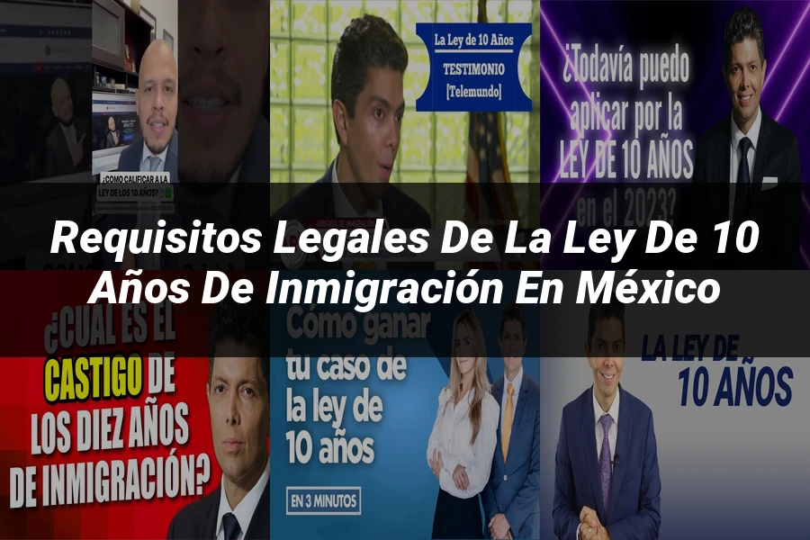 "Requisitos legales de la ley de 10 años de inmigración en México"