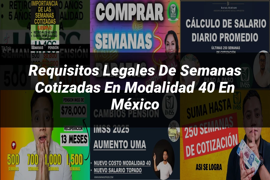 "Requisitos legales de semanas cotizadas en modalidad 40 en México"