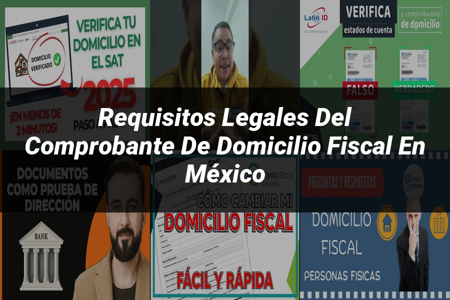 "Requisitos legales del comprobante de domicilio fiscal en México"