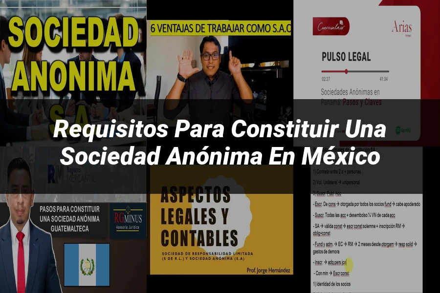 "Requisitos para Constituir una Sociedad Anónima en México"