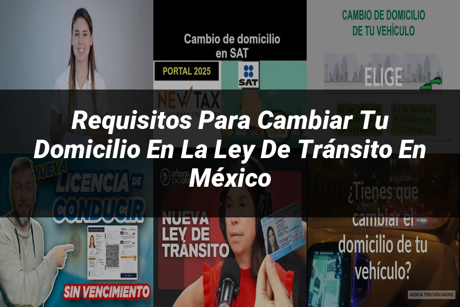 "Requisitos para cambiar tu domicilio en la ley de tránsito en México"