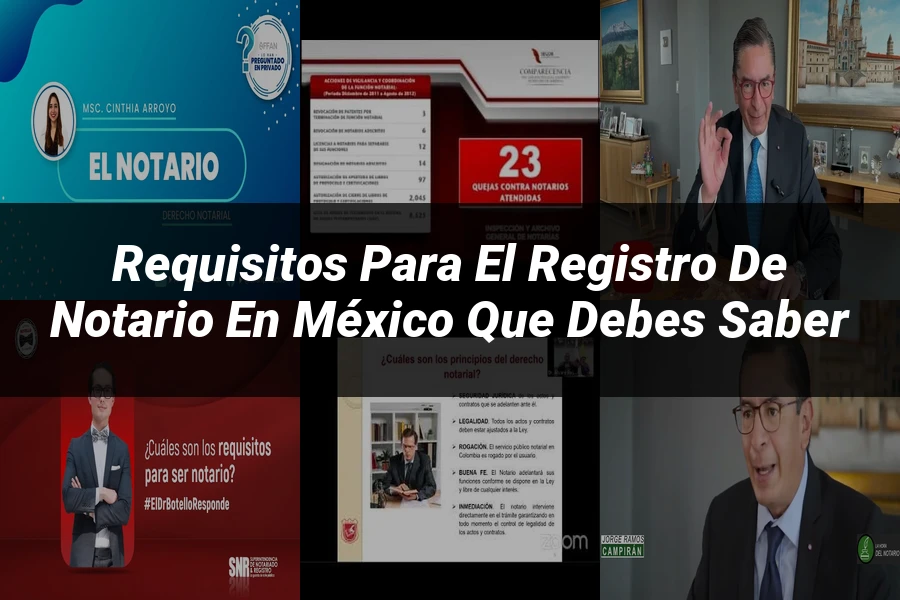 "Requisitos para el registro de notario en México que debes saber"