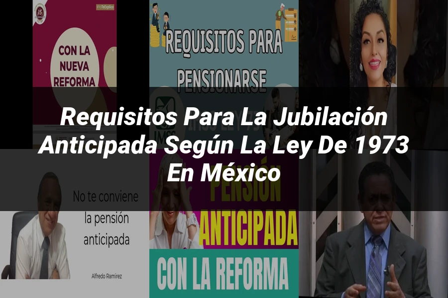"Requisitos para la jubilación anticipada según la ley de 1973 en México"