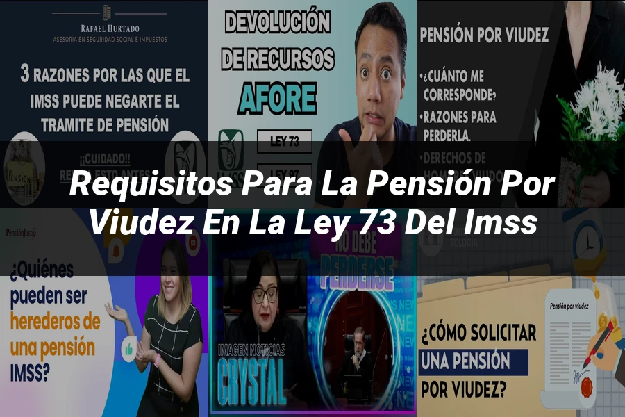 "Requisitos para la pensión por viudez en la ley 73 del IMSS"