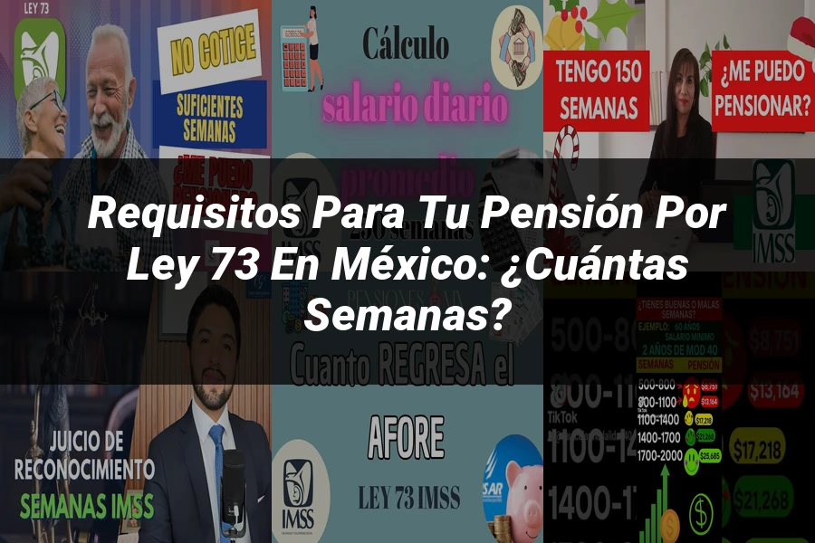 "Requisitos para tu Pensión por Ley 73 en México: ¿Cuántas Semanas?"