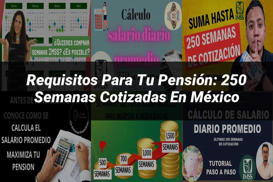 "Requisitos para tu pensión: 250 semanas cotizadas en México"