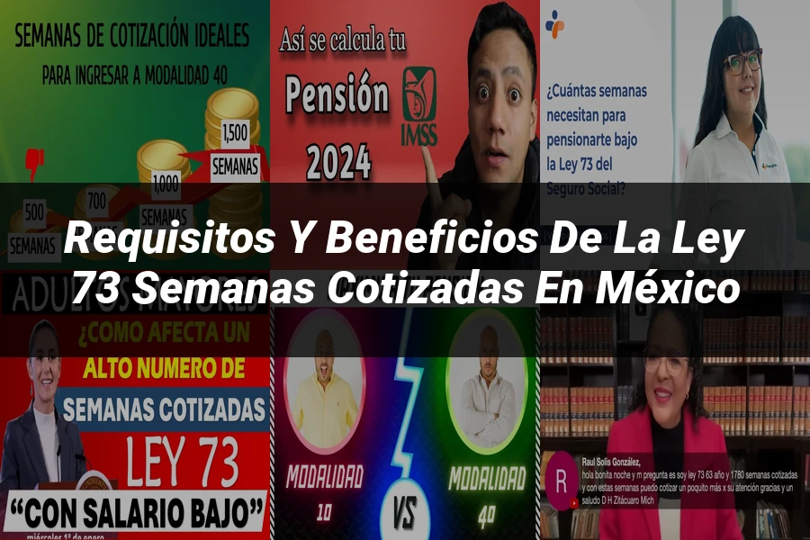 "Requisitos y beneficios de la ley 73 semanas cotizadas en México"