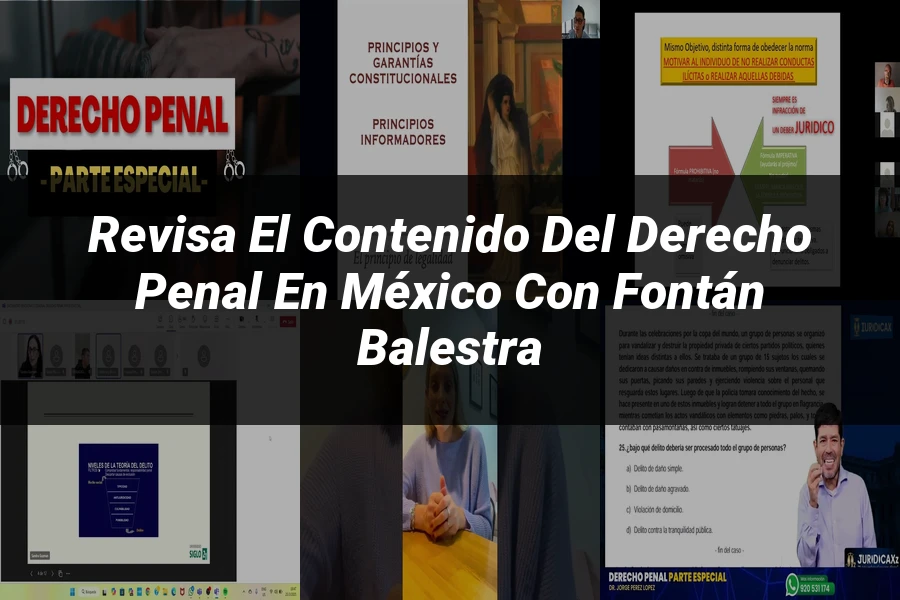 "Revisa el Contenido del Derecho Penal en México con Fontán Balestra"