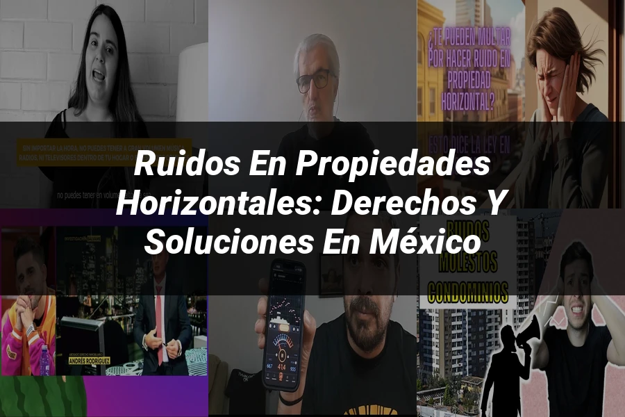 "Ruidos en propiedades horizontales: derechos y soluciones en México"