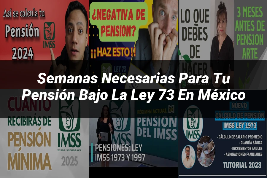 "Semanas necesarias para tu pensión bajo la ley 73 en México"