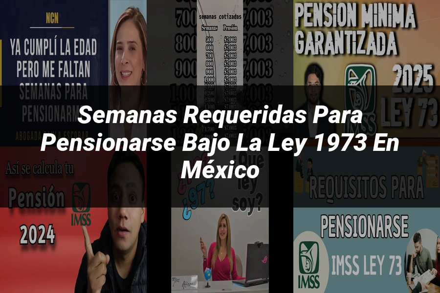 "Semanas requeridas para pensionarse bajo la ley 1973 en México"