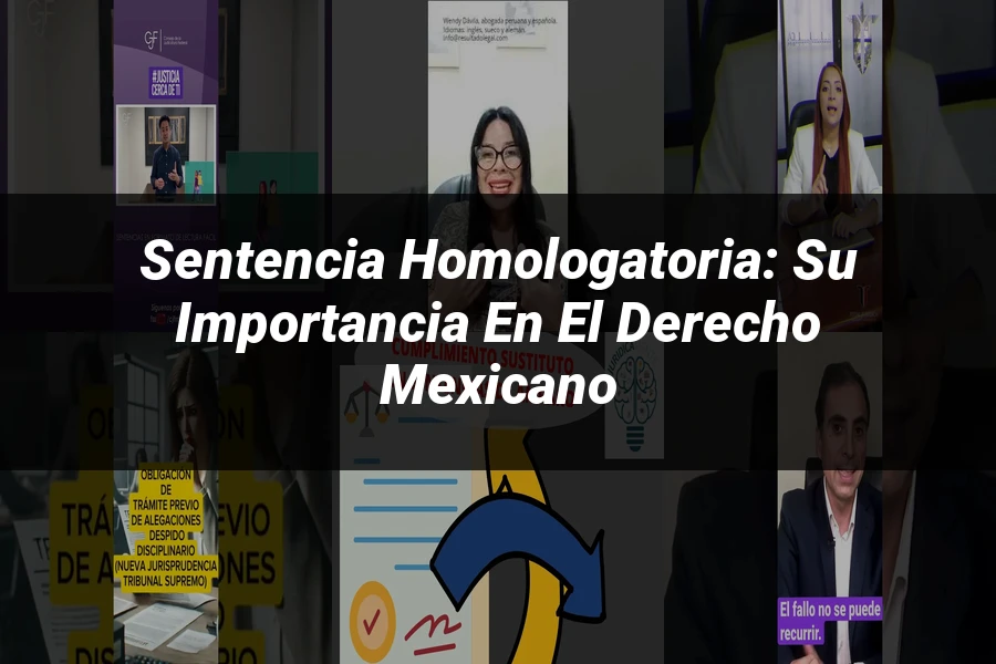 "Sentencia Homologatoria: Su Importancia en el Derecho Mexicano"
