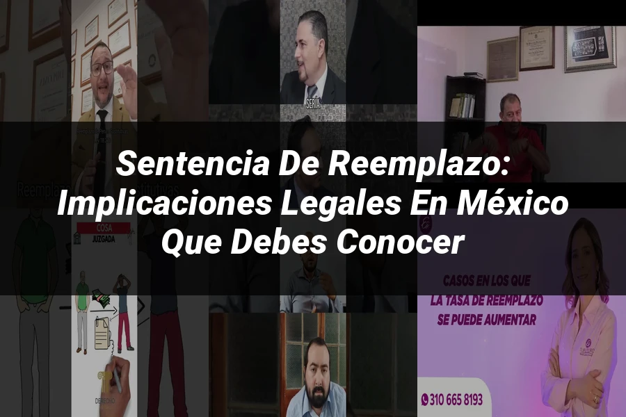 "Sentencia de Reemplazo: Implicaciones Legales en México que Debes Conocer