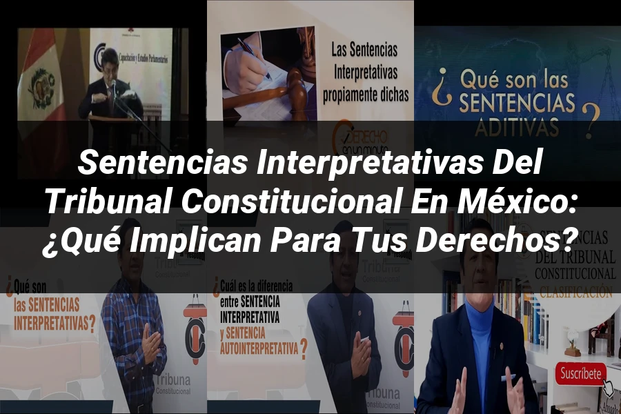 "Sentencias Interpretativas del Tribunal Constitucional en México: ¿Qué Implican para Tus Derechos?"