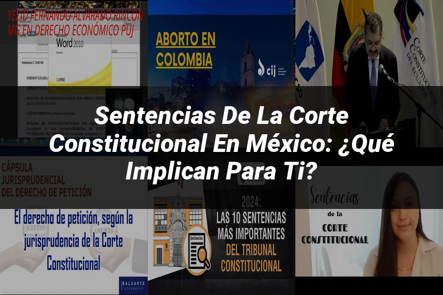 "Sentencias de la Corte Constitucional en México: ¿Qué implican para ti?"