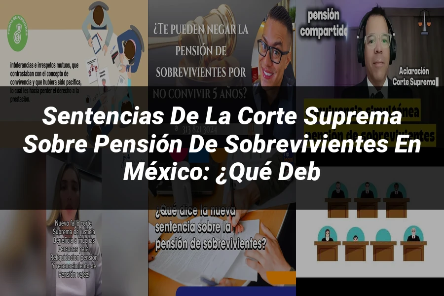 "Sentencias de la Corte Suprema sobre Pensión de Sobrevivientes en México: ¿Qué Deb