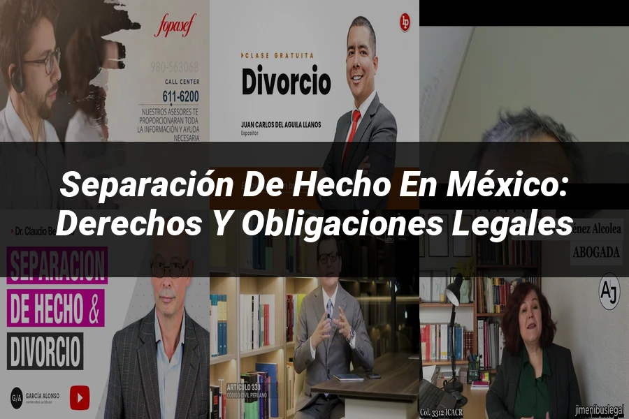"Separación de Hecho en México: Derechos y Obligaciones Legales"