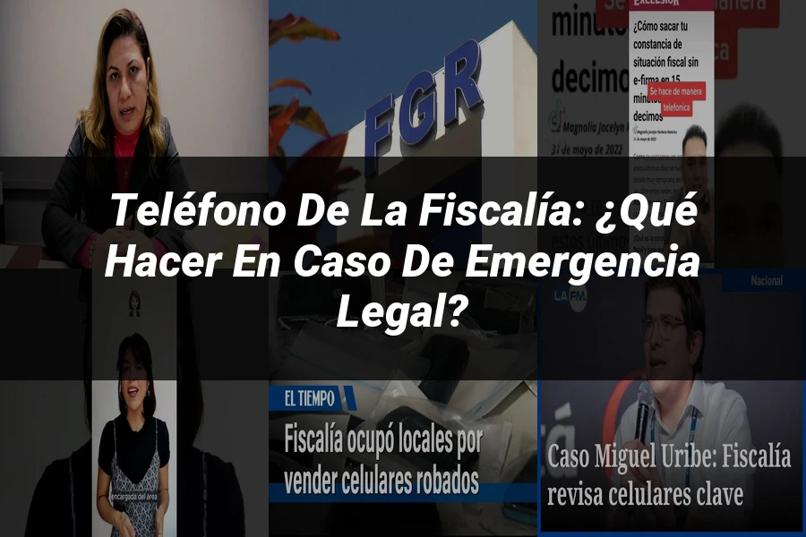 "Teléfono de la Fiscalía: ¿Qué Hacer en Caso de Emergencia Legal?"