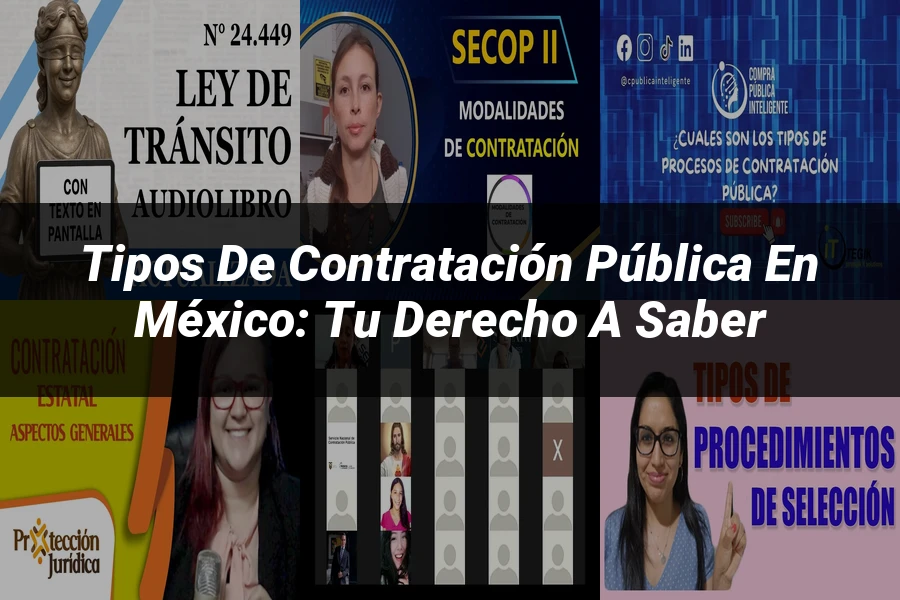 "Tipos de Contratación Pública en México: Tu Derecho a Saber"