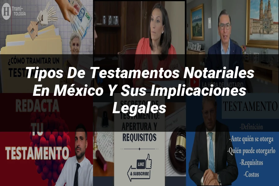 "Tipos de Testamentos Notariales en México y sus Implicaciones Legales"