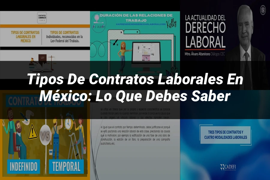 "Tipos de contratos laborales en México: lo que debes saber"