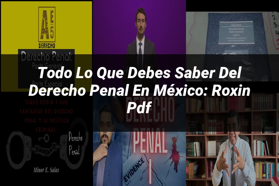 "Todo lo que Debes Saber del Derecho Penal en México: Roxin PDF"