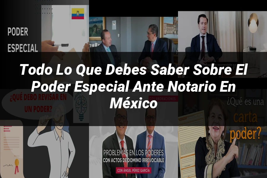 "Todo lo que Debes Saber sobre el Poder Especial ante Notario en México"