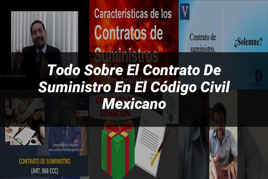 "Todo sobre el Contrato de Suministro en el Código Civil Mexicano"
