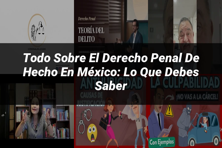 "Todo sobre el Derecho Penal de Hecho en México: Lo que Debes Saber"