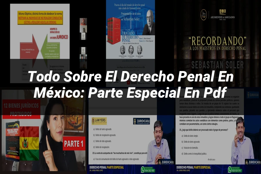 "Todo sobre el Derecho Penal en México: Parte Especial en PDF"