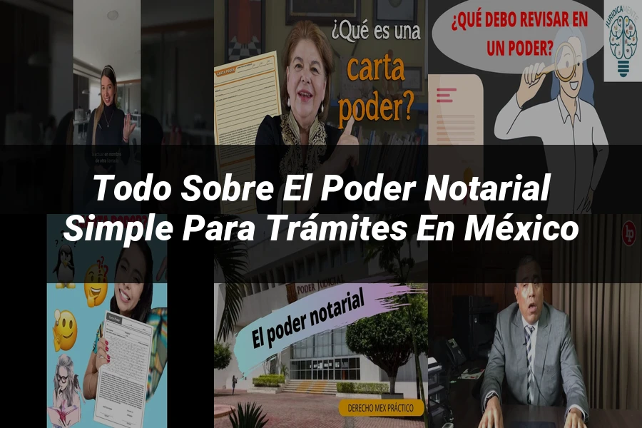 "Todo sobre el Poder Notarial Simple para Trámites en México"