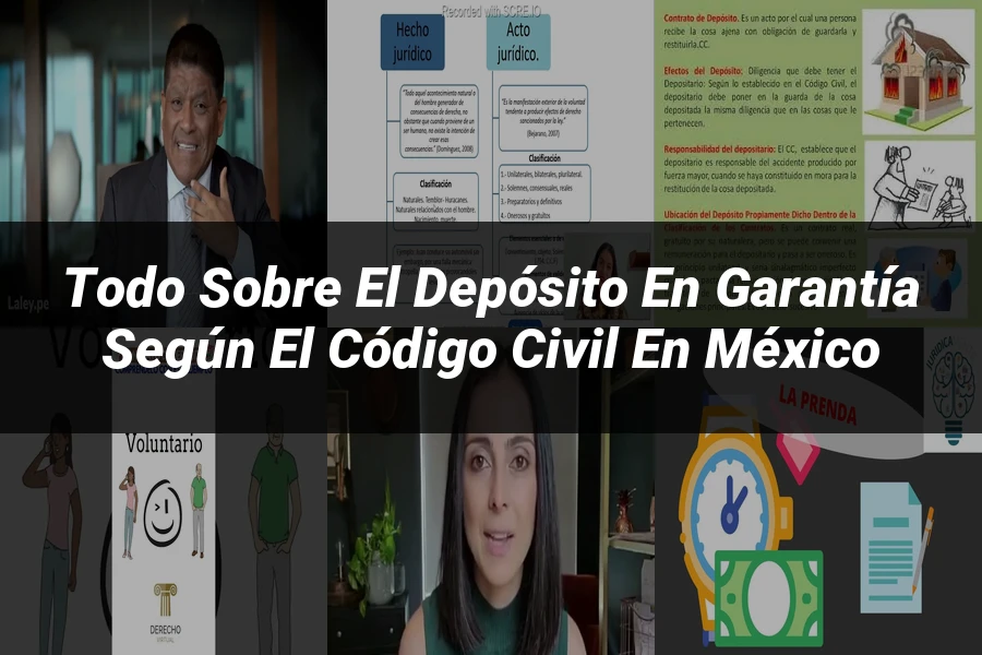 "Todo sobre el depósito en garantía según el código civil en México"