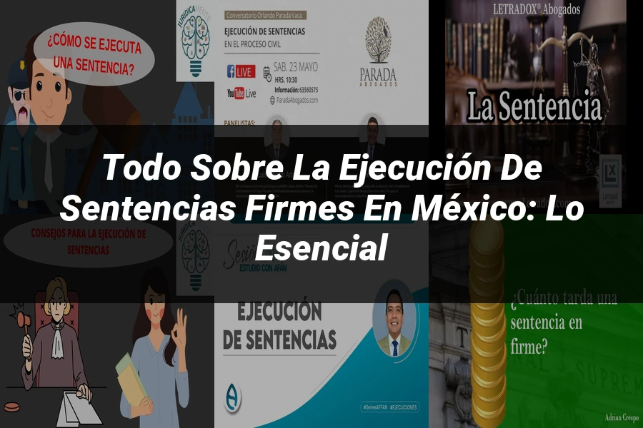 "Todo sobre la Ejecución de Sentencias Firmes en México: Lo Esencial"