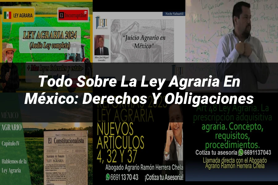 "Todo sobre la Ley Agraria en México: Derechos y Obligaciones"